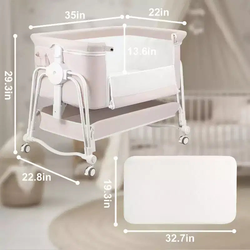 Literie de lit de chevet mobile pour nouveau-nés, grand lit épissé, cododo pour la mère et le bébé, soins de nuit, anti-chute, multifonctionnel