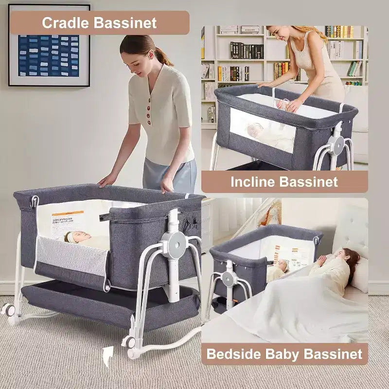 Literie de lit de chevet mobile pour nouveau-nés, grand lit épissé, cododo pour la mère et le bébé, soins de nuit, anti-chute, multifonctionnel