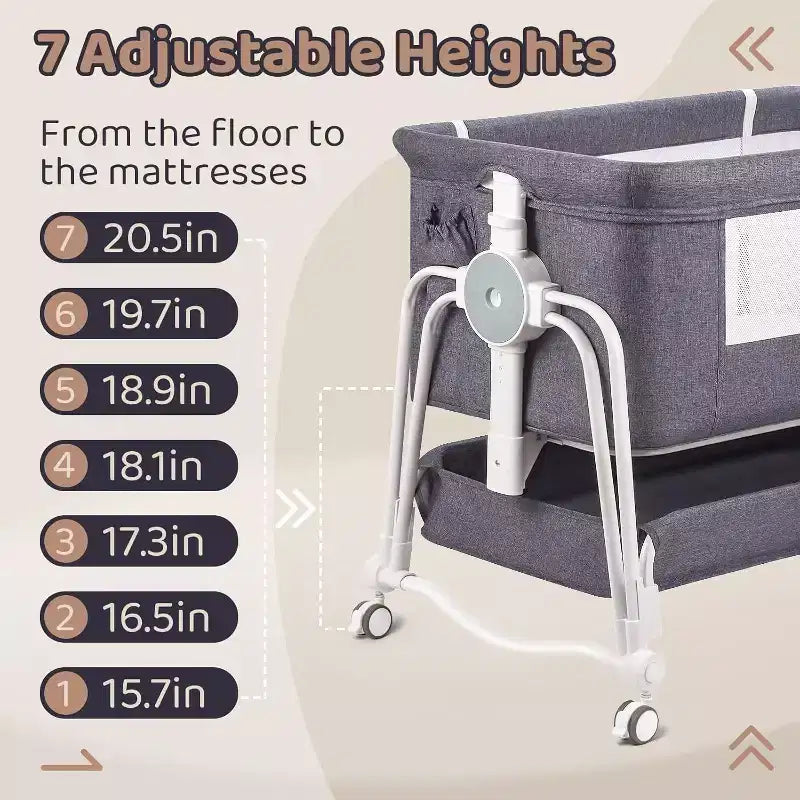Literie de lit de chevet mobile pour nouveau-nés, grand lit épissé, cododo pour la mère et le bébé, soins de nuit, anti-chute, multifonctionnel