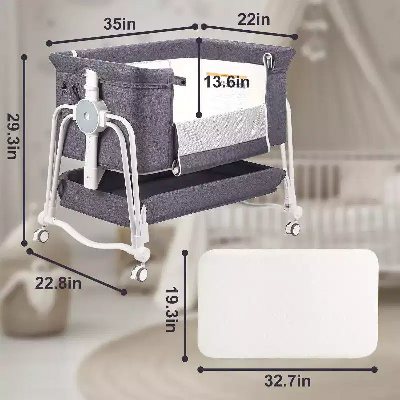 Literie de lit de chevet mobile pour nouveau-nés, grand lit épissé, cododo pour la mère et le bébé, soins de nuit, anti-chute, multifonctionnel