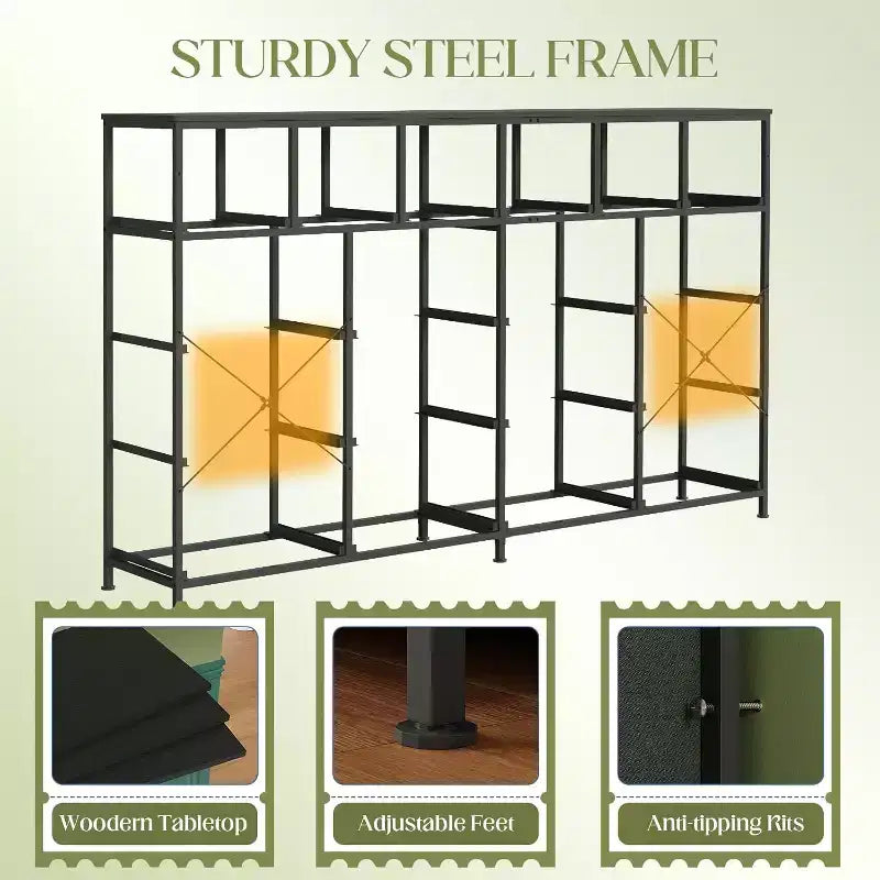 Commode Acekool à 18 tiroirs avec station de charge, commode de rangement extra large en tissu, meuble TV pour chambre, salon, entrée