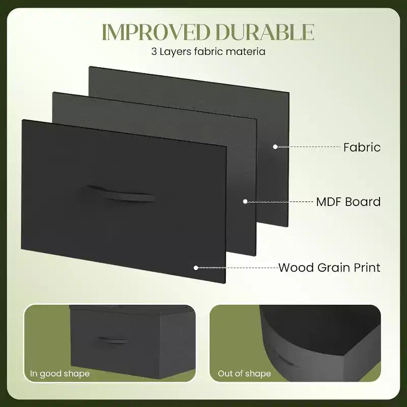 Commode Acekool à 18 tiroirs avec station de charge, commode de rangement extra large en tissu, meuble TV pour chambre, salon, entrée