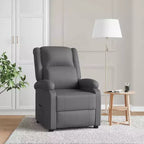 vidaXL Fauteuil inclinable gris anthracite en similicuir