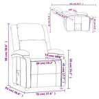 vidaXL Fauteuil inclinable gris anthracite en similicuir