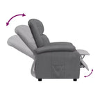 vidaXL Fauteuil inclinable gris anthracite en similicuir