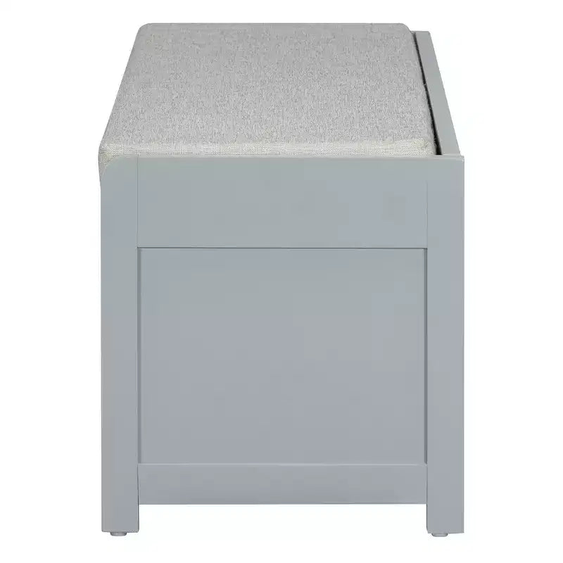 Banc à chaussures Whisen avec rangement et coussin, banc de rangement à volets vieillis