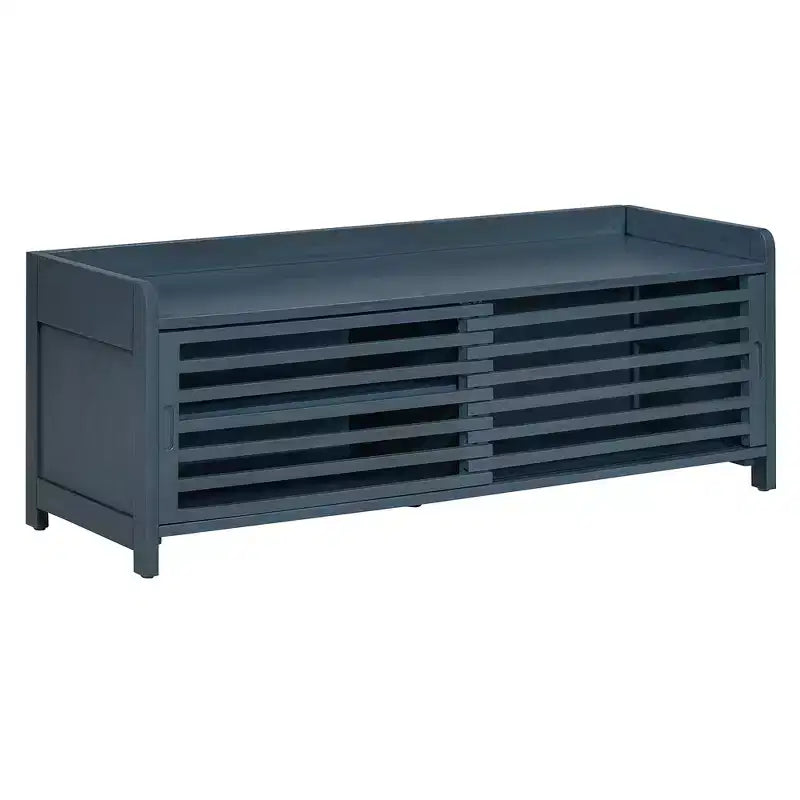 Banc à chaussures Whisen avec rangement et coussin, banc de rangement à volets vieillis