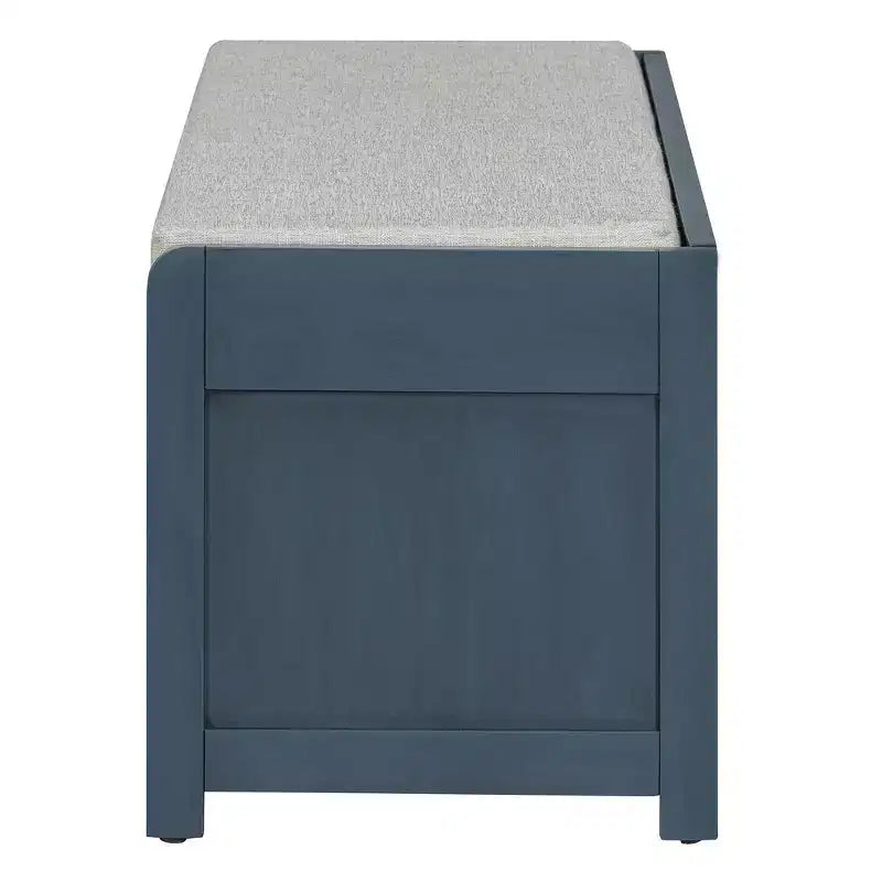 Banc à chaussures Whisen avec rangement et coussin, banc de rangement à volets vieillis