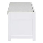 Banc à chaussures Whisen avec rangement et coussin, banc de rangement à volets vieillis