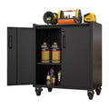 VIYET 31 Rolling Steel Storage Cabinet - Heavy-Duty Metal Locking Cabinet with Adjustable Shelf & Silent Casters for Garage & Home Office