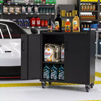 Armoire de rangement en acier roulante VIYET 31 - Armoire métallique robuste verrouillable avec étagère réglable et roulettes silencieuses pour garage et bureau à domicile
