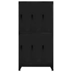 vidaXL Buffet noir Acier laminé à froid Grand buffet rectangulaire