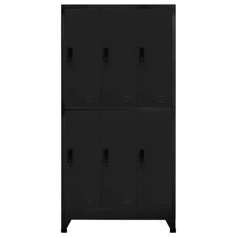 vidaXL Buffet noir Acier laminé à froid Grand buffet rectangulaire
