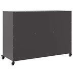 vidaXL Buffet noir Acier laminé à froid Grand buffet rectangulaire
