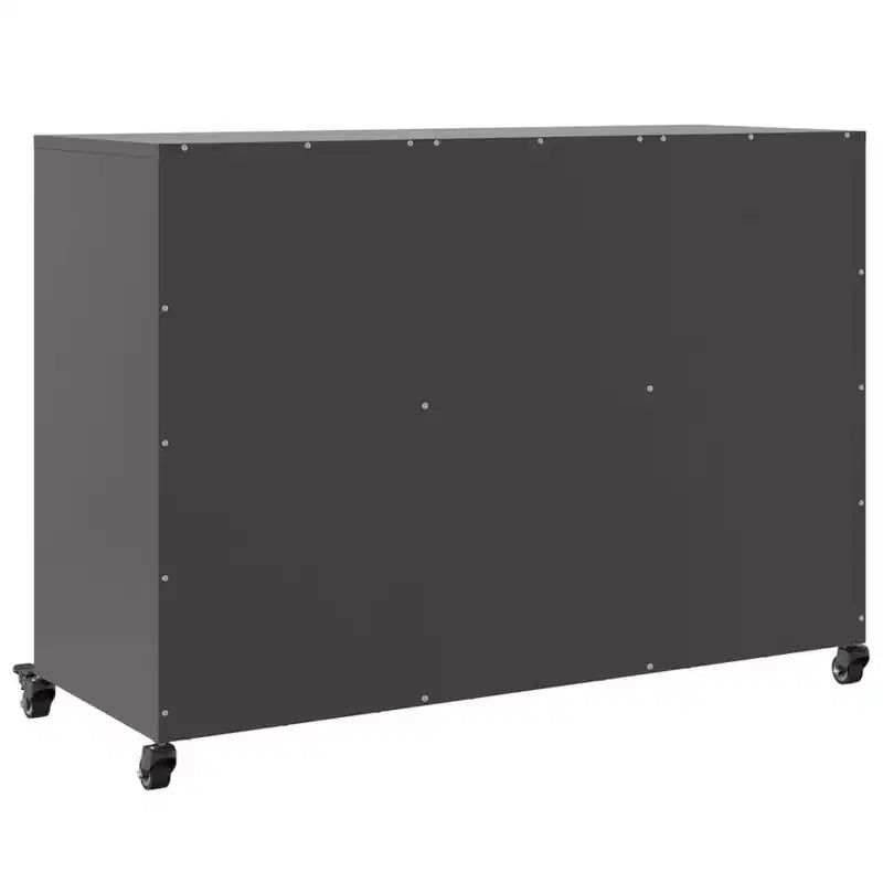 vidaXL Buffet noir Acier laminé à froid Grand buffet rectangulaire