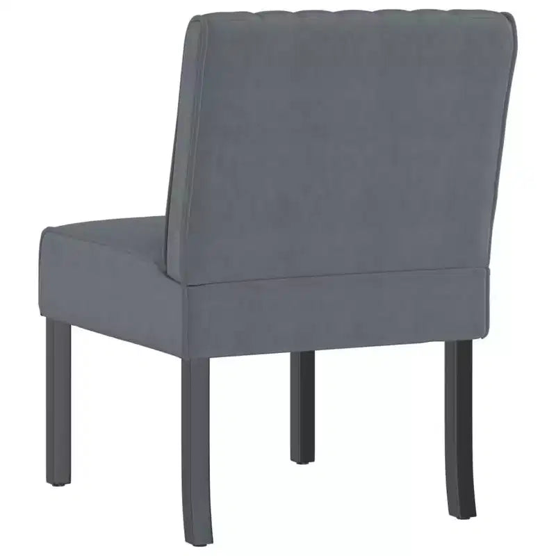 vidaXL Chaise longue velours gris foncé