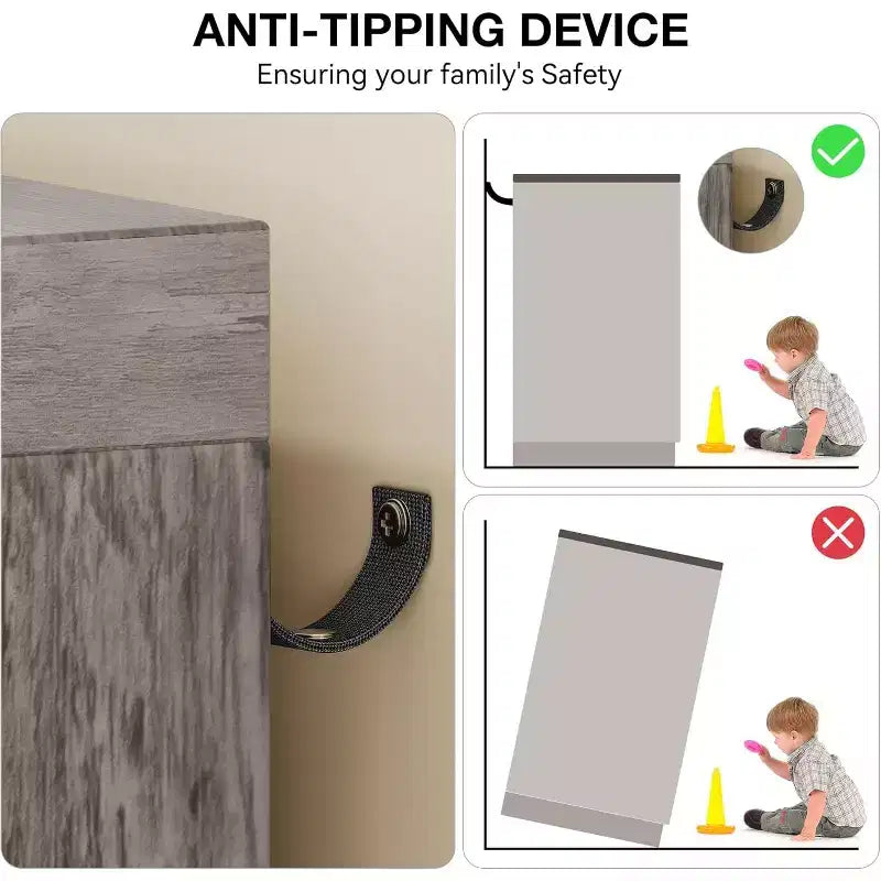 Placard Armoire avec 4 tiroirs et une tringle de suspension, Armoire de rangement de 43,3 po avec portes doubles pour l'organisation des vêtements de chambre
