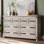 Commode de ferme Acekool à 8 tiroirs, organisateur de commode en bois rustique pour chambre, placard, salon, couloir