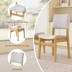 Ensemble de salle à manger 5/7 pièces pour 4/6 personnes, ensemble de meubles de cuisine classique avec chaises de salle à manger empilables et rembourrées - ModernLuxe