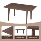 Ensemble de salle à manger 5/7 pièces pour 4/6 personnes, ensemble de meubles de cuisine classique avec chaises de salle à manger empilables et rembourrées - ModernLuxe