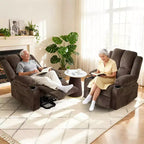 Fauteuil inclinable électrique GustoWave pour personnes âgées, fauteuil inclinable électrique surdimensionné avec massage, chauffage, position allongée, aide à la station debout, 2 porte-gobelets