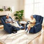 Fauteuil inclinable électrique GustoWave pour personnes âgées, fauteuil inclinable électrique surdimensionné avec massage, chauffage, position allongée, aide à la station debout, 2 porte-gobelets