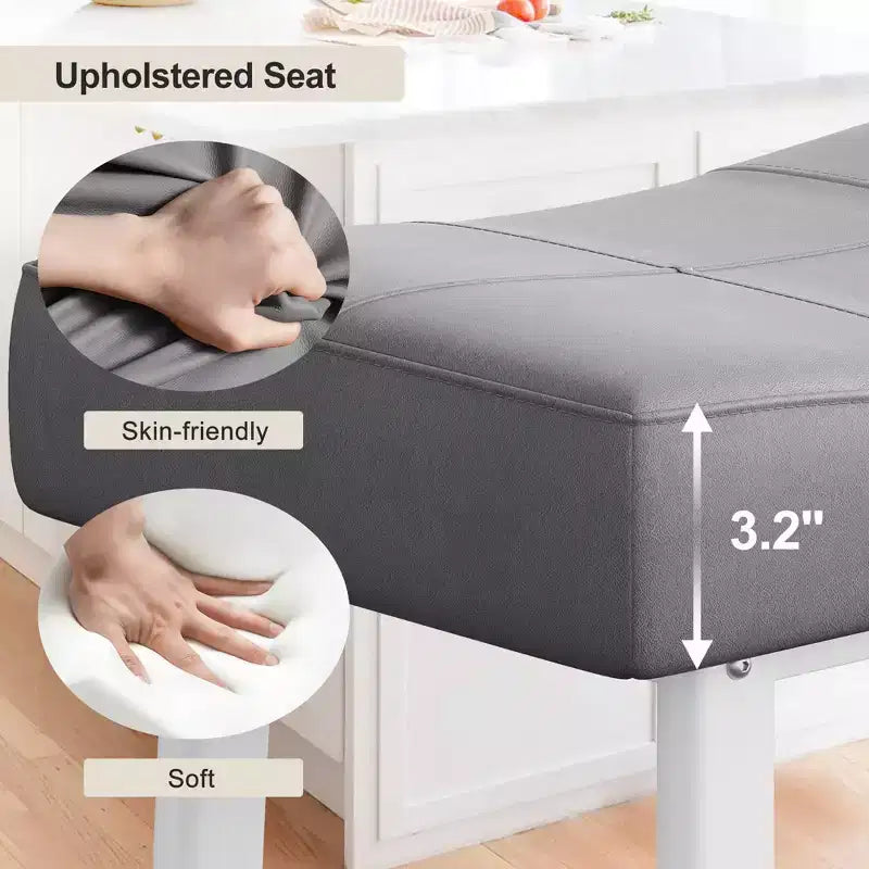 Tabourets de bar lot de 4, tabourets de bar sans dossier de 61 cm de hauteur de comptoir avec surface incurvée, siège ergonomique en forme de selle, pour îlot de cuisine, bar de maison