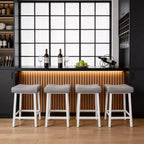 Tabourets de bar lot de 4, tabourets de bar sans dossier de 61 cm de hauteur de comptoir avec surface incurvée, siège ergonomique en forme de selle, pour îlot de cuisine, bar de maison