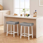 Tabourets de bar lot de 4, tabourets de bar sans dossier de 61 cm de hauteur de comptoir avec surface incurvée, siège ergonomique en forme de selle, pour îlot de cuisine, bar de maison