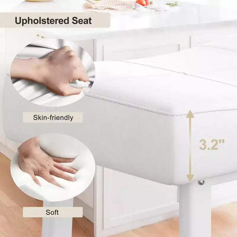 Tabourets de bar lot de 4, tabourets de bar sans dossier de 61 cm de hauteur de comptoir avec surface incurvée, siège ergonomique en forme de selle, pour îlot de cuisine, bar de maison