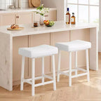 Tabourets de bar lot de 4, tabourets de bar sans dossier de 61 cm de hauteur de comptoir avec surface incurvée, siège ergonomique en forme de selle, pour îlot de cuisine, bar de maison