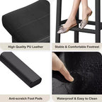 Tabourets de bar lot de 4, tabourets de bar sans dossier de 61 cm de hauteur de comptoir avec surface incurvée, siège ergonomique en forme de selle, pour îlot de cuisine, bar de maison