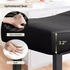 Tabourets de bar lot de 4, tabourets de bar sans dossier de 61 cm de hauteur de comptoir avec surface incurvée, siège ergonomique en forme de selle, pour îlot de cuisine, bar de maison