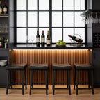 Tabourets de bar lot de 4, tabourets de bar sans dossier de 61 cm de hauteur de comptoir avec surface incurvée, siège ergonomique en forme de selle, pour îlot de cuisine, bar de maison