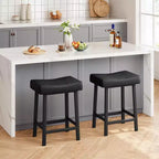 Tabourets de bar lot de 4, tabourets de bar sans dossier de 61 cm de hauteur de comptoir avec surface incurvée, siège ergonomique en forme de selle, pour îlot de cuisine, bar de maison