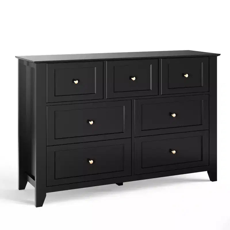 Lot de 2 commodes de chambre, commode de rangement à 7 tiroirs, armoire de rangement en bois pour salon, rangement de placard, entrée, couloir