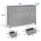 Lot de 2 commodes de chambre, commode de rangement à 7 tiroirs, armoire de rangement en bois pour salon, rangement de placard, entrée, couloir