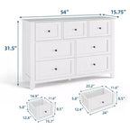 Lot de 2 commodes de chambre, commode de rangement à 7 tiroirs, armoire de rangement en bois pour salon, rangement de placard, entrée, couloir