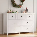 Lot de 2 commodes de chambre, commode de rangement à 7 tiroirs, armoire de rangement en bois pour salon, rangement de placard, entrée, couloir