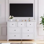 Lot de 2 commodes de chambre, commode de rangement à 7 tiroirs, armoire de rangement en bois pour salon, rangement de placard, entrée, couloir