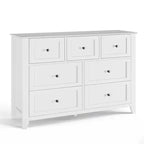 Lot de 2 commodes de chambre, commode de rangement à 7 tiroirs, armoire de rangement en bois pour salon, rangement de placard, entrée, couloir