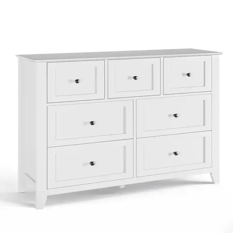 Lot de 2 commodes de chambre, commode de rangement à 7 tiroirs, armoire de rangement en bois pour salon, rangement de placard, entrée, couloir