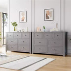 Lot de 2 commodes de chambre, commode de rangement à 7 tiroirs, armoire de rangement en bois pour salon, rangement de placard, entrée, couloir