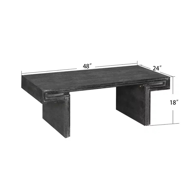 Console industrielle vintage pour salon, table de canapé rectangulaire en bois avec finition en bois vieilli