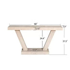 Console industrielle vintage pour salon, table de canapé rectangulaire en bois avec finition en bois vieilli