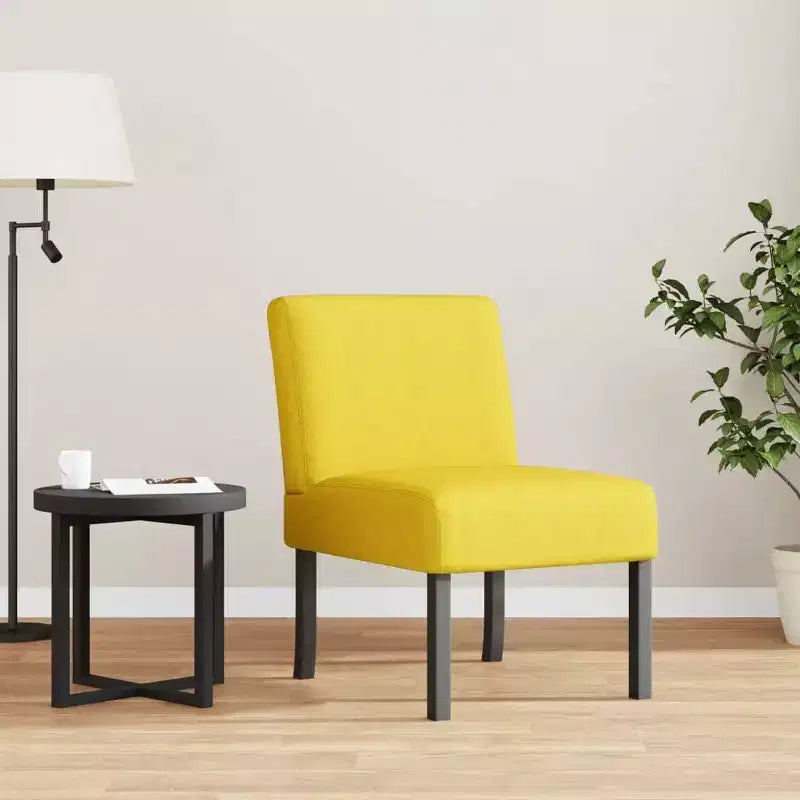 vidaXL Chaise sans accoudoirs crème Polyester Chaise sans accoudoirs robuste