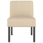 vidaXL Chaise sans accoudoirs crème Polyester Chaise sans accoudoirs robuste