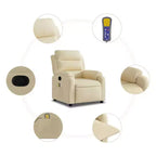 vidaXL Fauteuil de massage inclinable Tissu gris clair