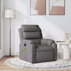 vidaXL Fauteuil de massage inclinable Tissu gris clair