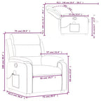 vidaXL Fauteuil de massage inclinable Tissu gris clair